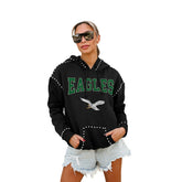 Philadelphia Eagles Gameday Couture Women's Studded Pullover Hoodie - Black online