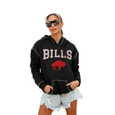 Buffalo Bills Gameday Couture Women's Studded Pullover Hoodie - Black outlet