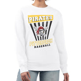 Pittsburgh Pirates Starter Women's Poster Print Team Fleece Pullover Sweatshirt White