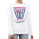 Texas Rangers Starter Women's Poster Print Team Fleece Pullover Sweatshirt White