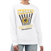 San Diego Padres Starter Women's Poster Print Team Fleece Pullover Sweatshirt White
