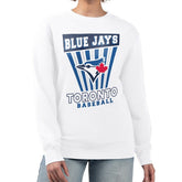 Toronto Blue Jays Starter Women's Poster Print Team Fleece Pullover Sweatshirt White