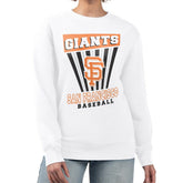 San Francisco Giants Starter Women's Poster Print Team Fleece Pullover Sweatshirt White