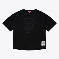 San Francisco Giants Women's Cooperstown Collection Phantom Cropped T-Shirt Black