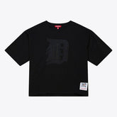 Detroit Tigers Women's Cooperstown Collection Phantom Cropped T-Shirt Black