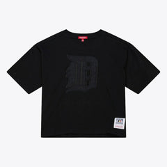 Detroit Tigers Women's Cooperstown Collection Phantom Cropped T-Shirt Black