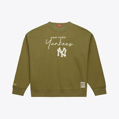 New York Yankees Women's Cooperstown Collection Fleece Sweatshirt Olive