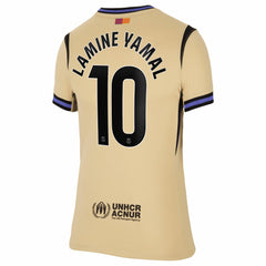Lamine Yamal Barcelona Women's 2025/26 Away Stadium Replica Jersey - Gold outlet