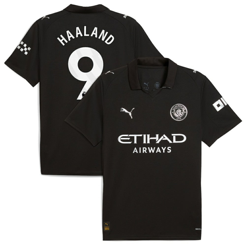 Erling Haaland Manchester City 2025/26 Away Replica Player Jersey - Black cheap