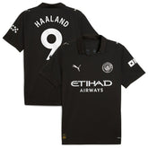 Erling Haaland Manchester City 2025/26 Away Replica Player Jersey Discount - Black