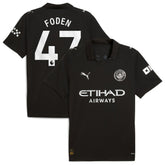 Phil Foden Manchester City 2025/26 Away Replica Player Jersey - Black discount
