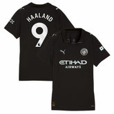 Erling Haaland Manchester City Women's 2025/26 Away Replica Player Jersey Discount - Black