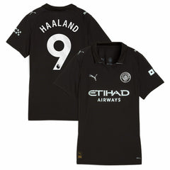 Erling Haaland Manchester City Women's 2025/26 Away Replica Player Jersey - Black on sale