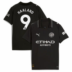 Erling Haaland Manchester City Youth 2025/26 Away Replica Player Jersey - Black discount