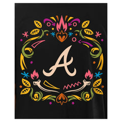 Atlanta Braves Día de los Muertos T-Shirt Black