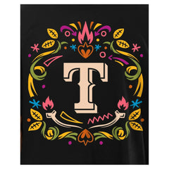 Texas Rangers Día de los Muertos T-Shirt Black