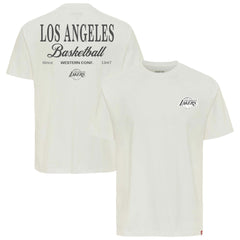 Los Angeles Lakers Sportiqe Unisex Athletic Club Collection Duke Relaxed Fit Premium T-Shirt - Cream on sale