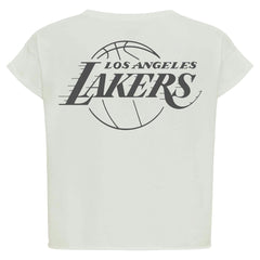 Los Angeles Lakers Sportiqe Women's Athletic Club Collection Alana Premium Cropped T-Shirt - Cream outlet