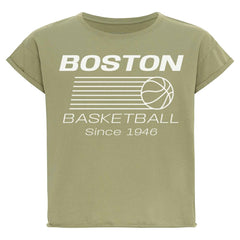 Boston Celtics Sportiqe Women's Athletic Club Collection Alana Premium Cropped T-Shirt - Kelly Green shop