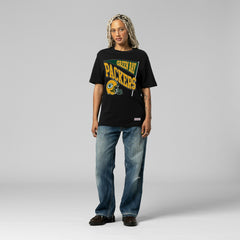 Green Bay Packers Women's Team Dynamic Boyfriend T-Shirt - Black discount