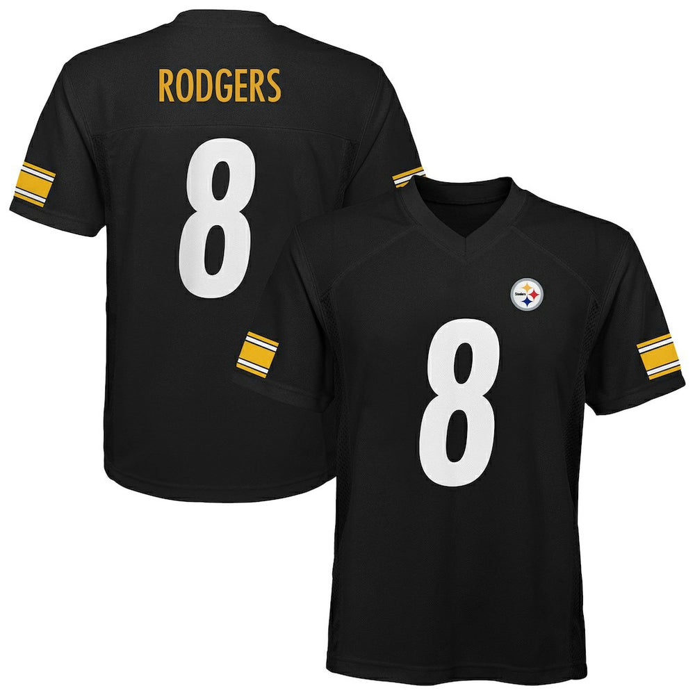 Aaron Rodgers Pittsburgh Steelers Outerstuff Youth Replica Player Jersey - Black sale