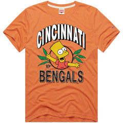 Cincinnati Bengals Homage x The Simpsons Unisex Tri-Blend T-Shirt - Orange online