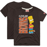 Cleveland Browns Homage x The Simpsons Unisex Tri-Blend T-Shirt - Brown sale