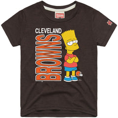 Cleveland Browns Homage x The Simpsons Unisex Tri-Blend T-Shirt - Brown sale