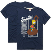 Dallas Cowboys Homage x The Simpsons Unisex Tri-Blend T-Shirt - Navy for sale
