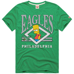 Philadelphia Eagles Homage x The Simpsons Unisex Tri-Blend T-Shirt - Kelly Green cheap