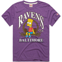 Baltimore Ravens Homage x The Simpsons Unisex Tri-Blend T-Shirt - Purple cheap