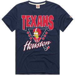 Houston Texans Homage x The Simpsons Unisex Tri-Blend T-Shirt - Navy for sale