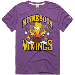 Minnesota Vikings Homage x The Simpsons Unisex Tri-Blend T-Shirt - Purple sale