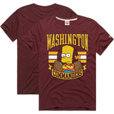 Washington Commanders Homage x The Simpsons Unisex Tri-Blend T-Shirt - Burgundy online