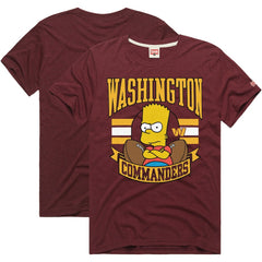 Washington Commanders Homage x The Simpsons Unisex Tri-Blend T-Shirt - Burgundy online