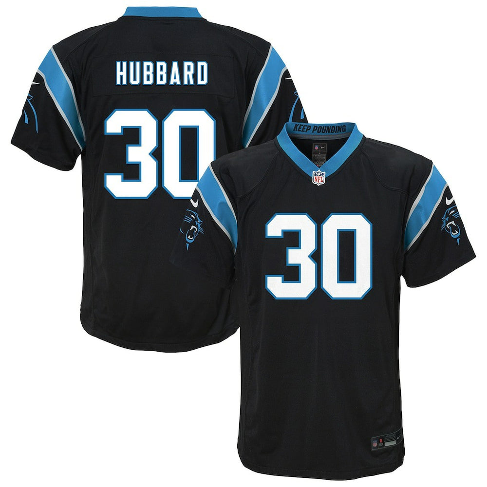 Chuba Hubbard Carolina Panthers Youth Team Game Jersey - Black on sale
