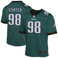 Jalen Carter Philadelphia Eagles Youth Game Player Jersey - Midnight Green online
