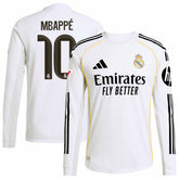 Kylian Mbappé Real Madrid 2025/26 Home Long Sleeve Player Jersey Discount - White