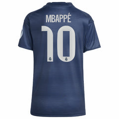 Kylian Mbappé Real Madrid Women's 2025/26 Away Replica Player Jersey - Blue for sale