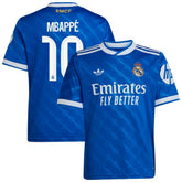 Kylian Mbappé Real Madrid Youth 2025/26 Third Replica Player Jersey Discount - Blue