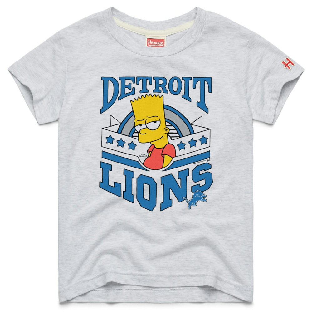 Detroit Lions Homage x The Simpsons Youth Tri-Blend T-Shirt - White sale