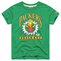 Green Bay Packers Homage x The Simpsons Youth Tri-Blend T-Shirt - Kelly Green sale