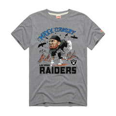 Maxx Crosby Las Vegas Raiders Homage Unisex Caricature Player Graphic Tri-Blend T-Shirt - Silver cheap