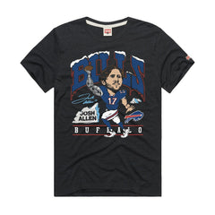 Josh Allen Buffalo Bills Homage Unisex Caricature Player Graphic Tri-Blend T-Shirt - Charcoal online