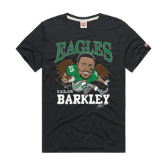 Saquon Barkley Philadelphia Eagles Homage Unisex Caricature Player Graphic Tri-Blend T-Shirt - Charcoal for sale