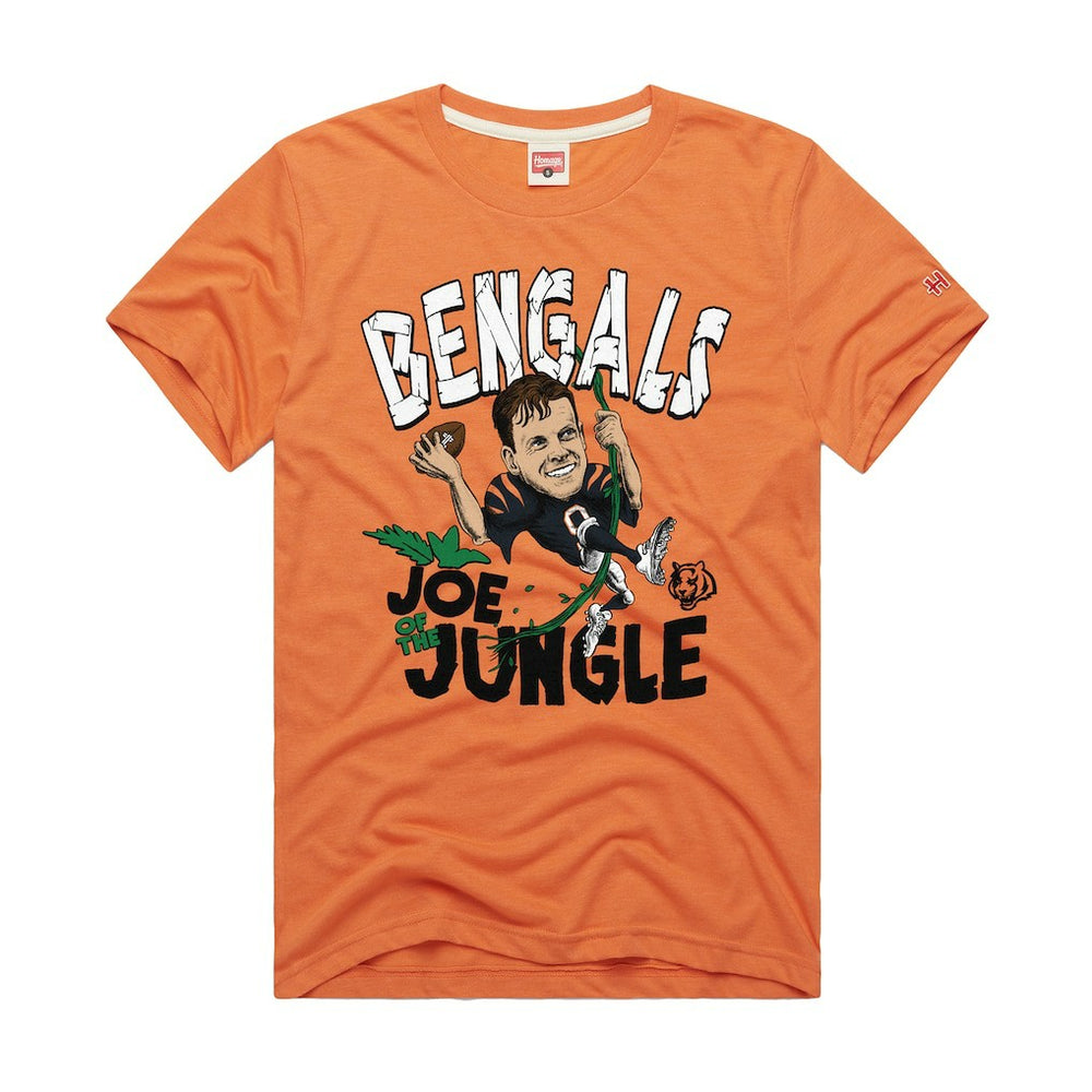 Joe Burrow Cincinnati Bengals Homage Unisex Caricature Player Graphic Tri-Blend T-Shirt - Orange sale
