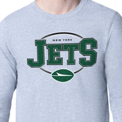New York Jets Starter Team Track Graphic Long Sleeve T-Shirt - Heather Gray online