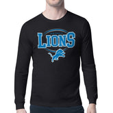 Detroit Lions Starter Team Track Graphic Long Sleeve T-Shirt - Black on sale