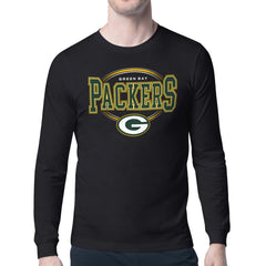 Green Bay Packers Starter Team Track Graphic Long Sleeve T-Shirt - Black outlet