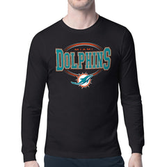 Miami Dolphins Starter Team Track Graphic Long Sleeve T-Shirt - Black sale